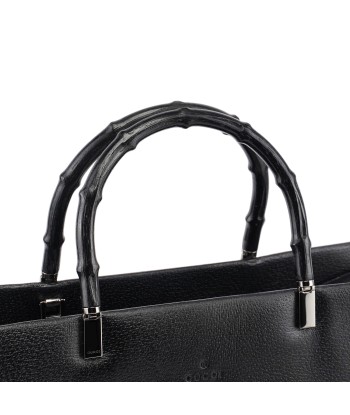 Black Leather Bamboo Tote 2-Way JUSQU'A -70%! 