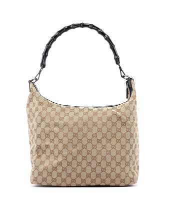 Beige GG Bamboo Shoulder Bag outlet