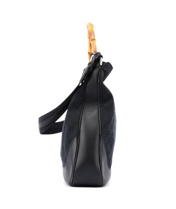 Black GG Bamboo Shoulder Bag 2-Way solde