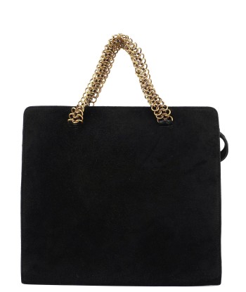 Black Suede Gold Chain Tote JUSQU'A -70%! 