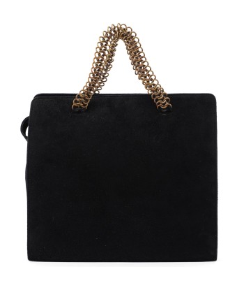 Black Suede Gold Chain Tote JUSQU'A -70%! 