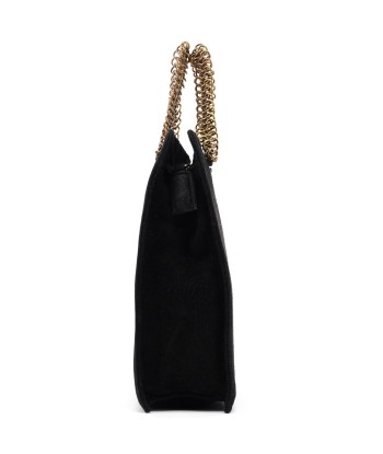 Black Suede Gold Chain Tote JUSQU'A -70%! 