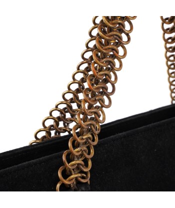 Black Suede Gold Chain Tote JUSQU'A -70%! 