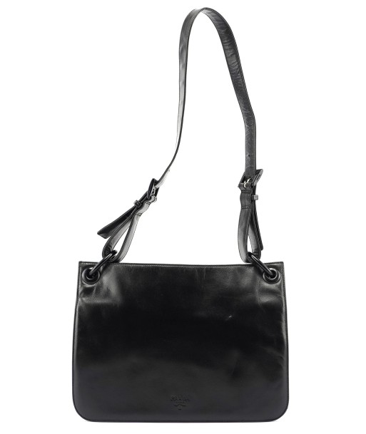 Black Vitello Plastic Hobo Shoulder Bag 2024