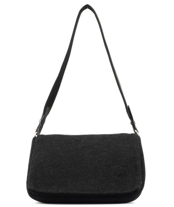 Anthracite Wool Hobo Shoulder Bag Fin de série