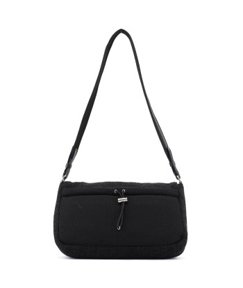 Anthracite Wool Hobo Shoulder Bag Fin de série