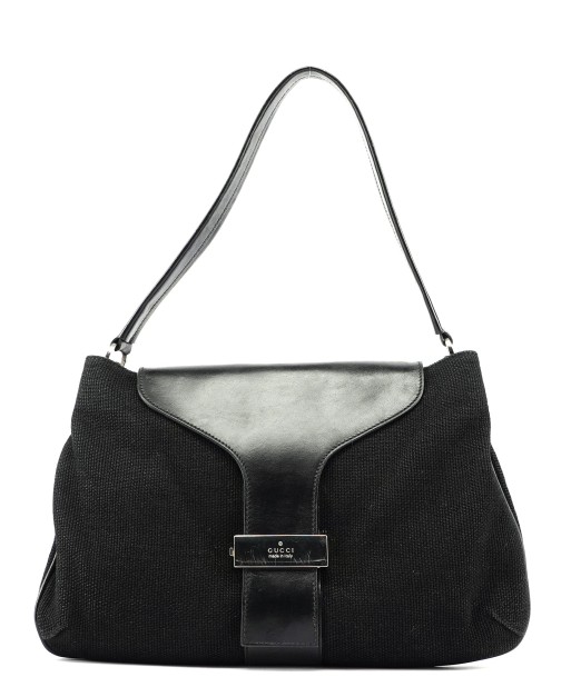 Black Canvas Leather Shoulder Bag Venez découvrir notre 