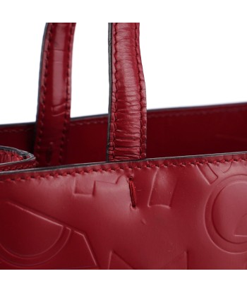 1997 Burgundy Spazzolato Embossed Tote Dans la société mordern