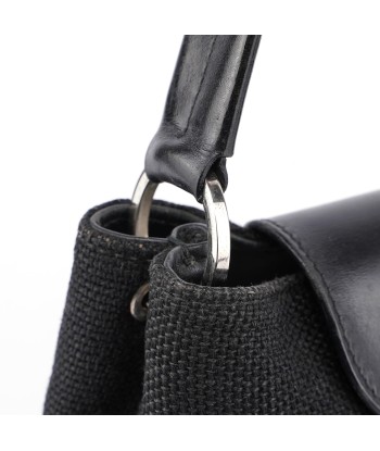 Black Canvas Leather Shoulder Bag Venez découvrir notre 