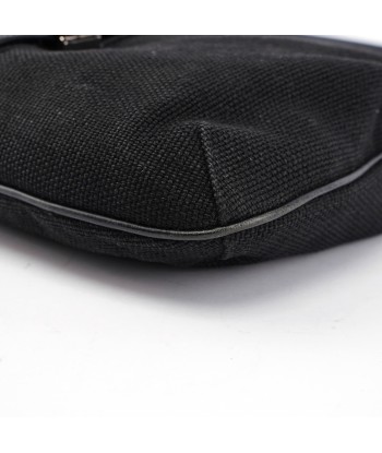 Black Canvas Leather Shoulder Bag Venez découvrir notre 