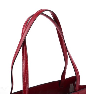 1997 Burgundy Spazzolato Embossed Tote Dans la société mordern