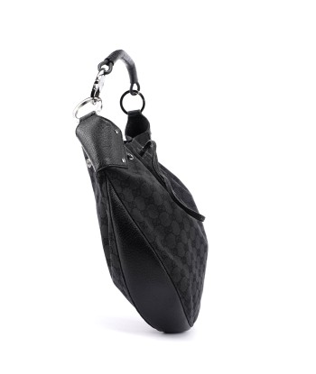 Black GG Round Hobo Shoulder Bag pas cher 