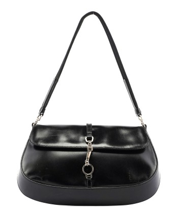 Black Calfskin Cleo Hobo Shoulder Bag la colonne vertébrale