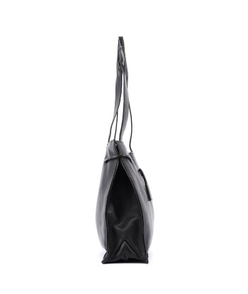 Black Calfskin Drawstring Tote vente chaude votre 