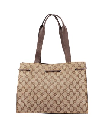 Beige GG Drawstring Tote hantent personnes