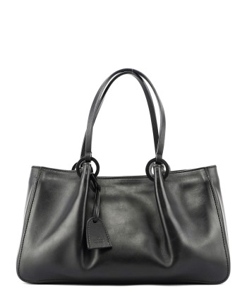 Black Calfskin Tote With Pouch offre 