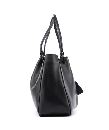 Black Calfskin Tote With Pouch offre 