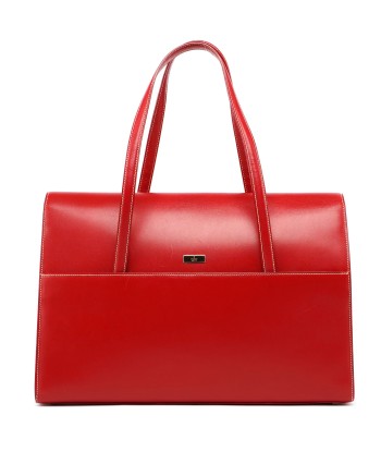 Red Calfskin Keylock Tote Bag de technologie