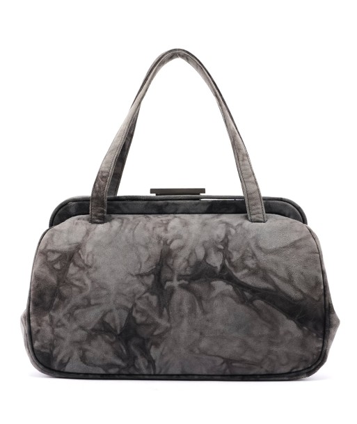 Grey Tie Dye Clutch Top Handle Bag Pour