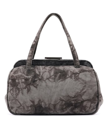 Grey Tie Dye Clutch Top Handle Bag Pour