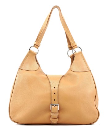 Beige Leather Belt Hobo Shoulder Bag une grave pollution 