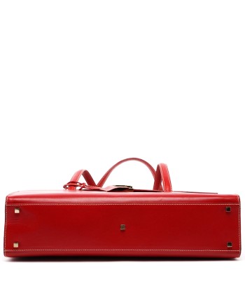 Red Calfskin Keylock Tote Bag de technologie