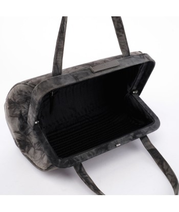 Grey Tie Dye Clutch Top Handle Bag Pour