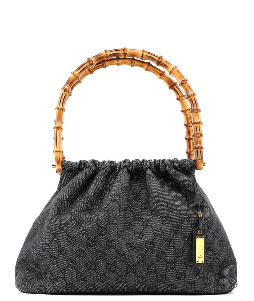 Anthracite Denim GG Bamboo Bag prix