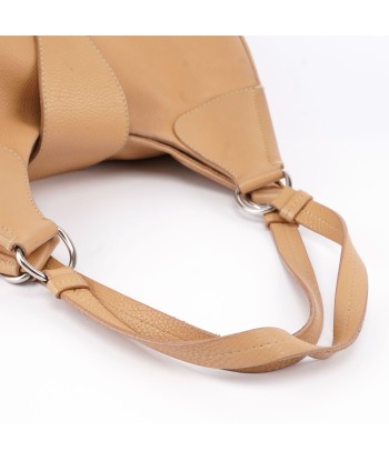 Beige Leather Belt Hobo Shoulder Bag une grave pollution 