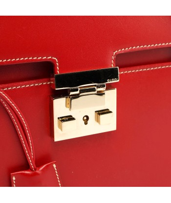 Red Calfskin Keylock Tote Bag de technologie