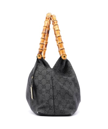 Anthracite Denim GG Bamboo Bag prix