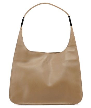 Beige Calfskin Hobo Shoulder Bag Faites des économies