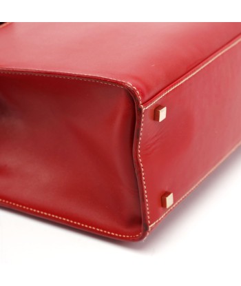 Red Calfskin Keylock Tote Bag de technologie