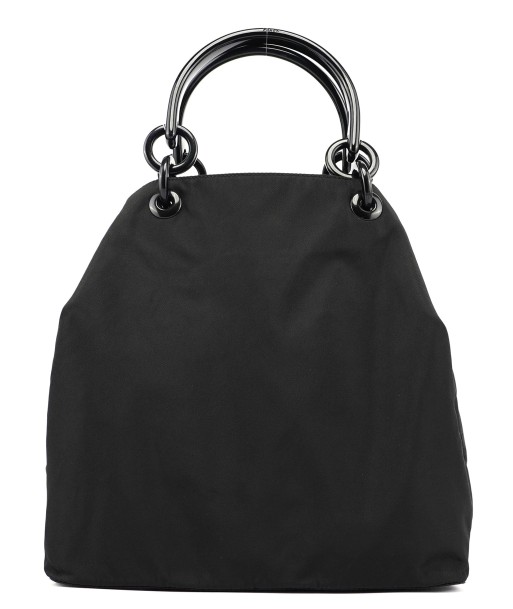 Black Nylon Plastic Handle Bag 2023