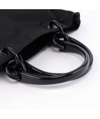 Black Nylon Plastic Handle Bag 2023