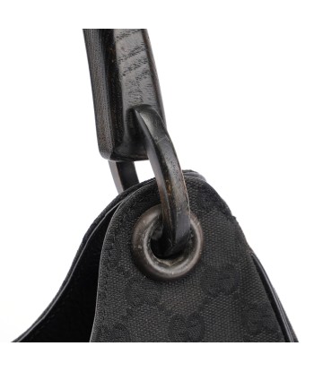 Black GG Wood Handle Shoulder Bag Pour