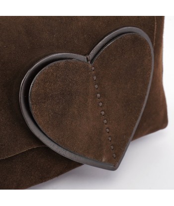 2001 Suede Heart Shoulder Bag destockage