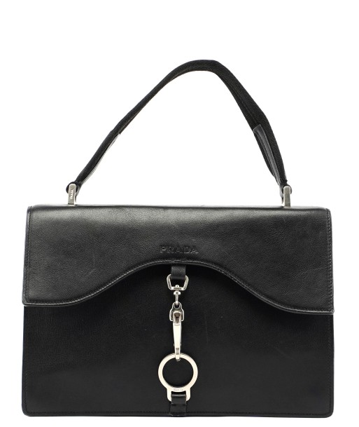 Black Leather Top Handle Bag acheter en ligne