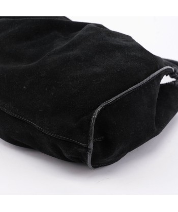 Black Suede Dual Handle Bag france