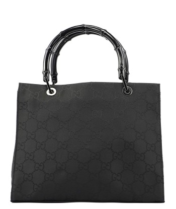 Black GG Bamboo Tote Amélioration de cerveau avec