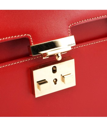 Red Calfskin Keylock Tote Bag de technologie