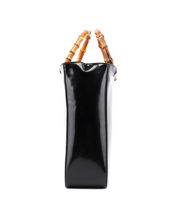 Black Patent Leather Bamboo Tote l'achat 