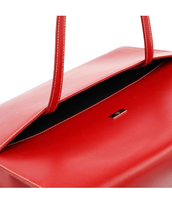 Red Calfskin Keylock Tote Bag de technologie