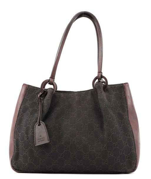 Brown Canvas Leather GG Tote pour bénéficier 