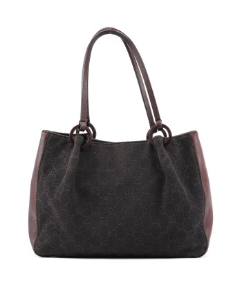 Brown Canvas Leather GG Tote pour bénéficier 