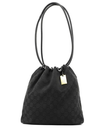 Black GG Drawstring Bag destockage