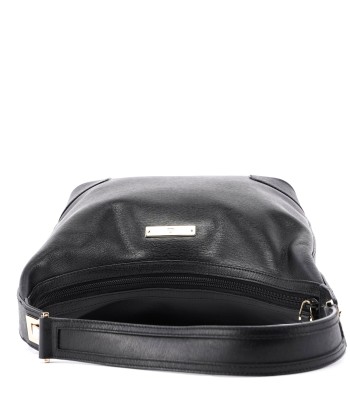 Black Leather Hobo Shoulder Bag Faites des économies