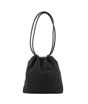 Black GG Drawstring Bag destockage