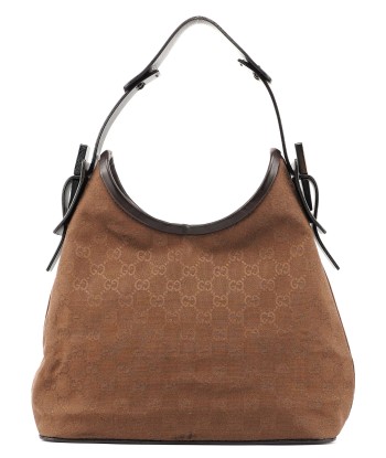 Brown Canvas GG Hobo Shoulder Bag est présent 