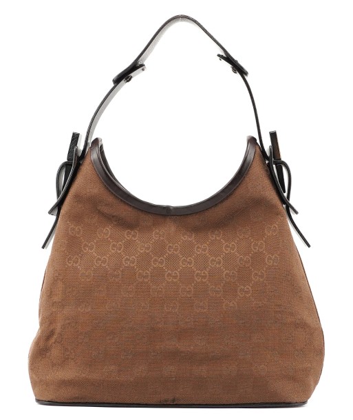 Brown Canvas GG Hobo Shoulder Bag est présent 